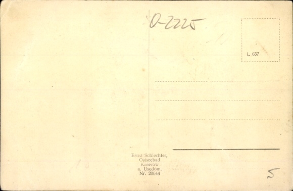 Postcard Ostseebad Koserow on Usedom, church, Friedrich Wilhelm Eiche, Meinholdstraße, Wilhelm Meinhold