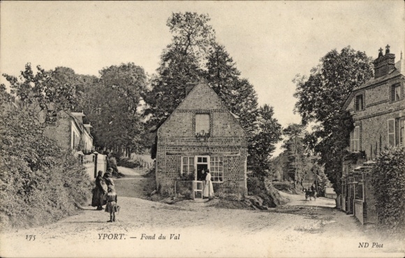 Postcard Yport Seine Maritime, Fond du Val
