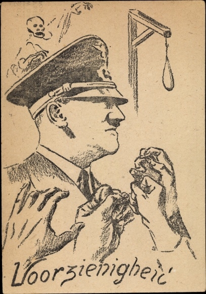 Künstler Ak Niederlande, Führer und Reichskanzler Adolf Hitler, Galgen, Voorzienigheid, Vorsehung