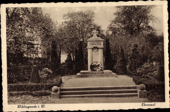 Postcard Wiblingwerde in Sauerland, memorial