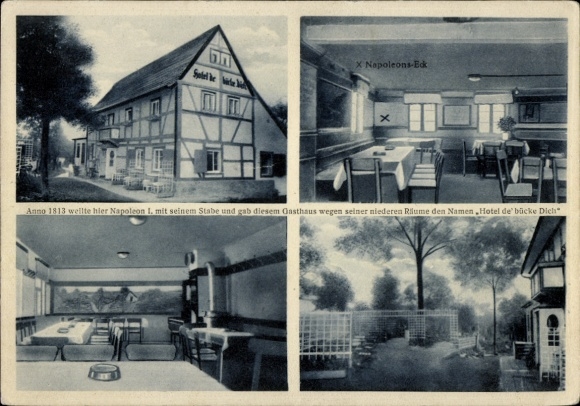 Postcard Dresden Cossebaude, Hotel de bücke Dich