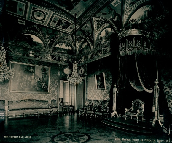 Chromotype Monte Carlo Monaco, Prince&#39;s Palace, Le Throne, Grimaldi Room