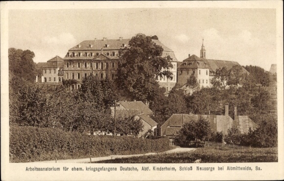 Ak Altmittweida in Saksen, Kasteel Neusorge, Werksanatorium