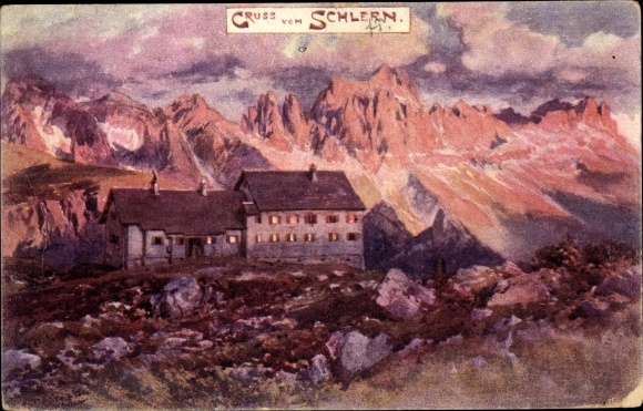 Artist PC Compton, Edward Theodore, Schlern Trentino Alto Adige, accommodation, Dolomites