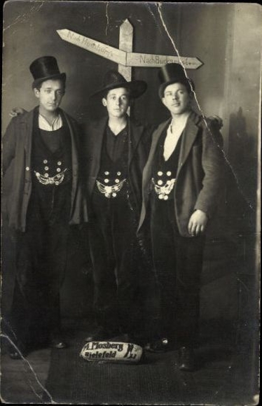 10 old Postcard male portraits, various views