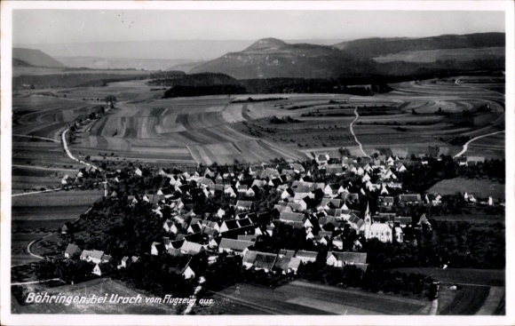 Postcard Böhringen Römerstein in the Swabian Alb, aerial photograph