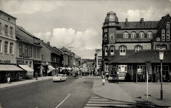 Postcard Mölln in the Duchy of Lauenburg, Hauptstraße