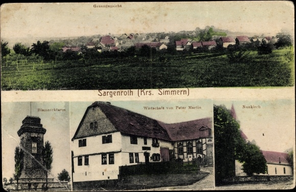 PC Sargenroth Rhein Hunsrück district, Nunkirch, economy by Peter Martin, Bismarck Tower, long shot