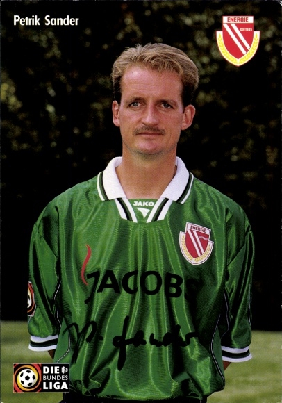 Autogrammkarte Co Trainer Petrik Sander, FC Energie Cottbus, Autogramm