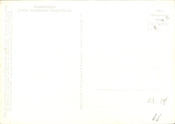 Postcard Rammelsbach in der Pfalz, aerial photograph