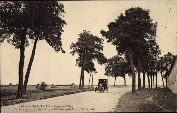 Postcard Bonnières-sur-Seine Yvelines, The Turning Point of the Coast