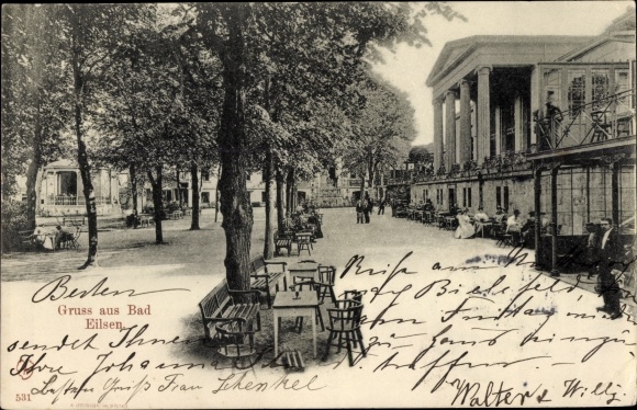 Postcard Bad Eilsen Lower Saxony, promenade