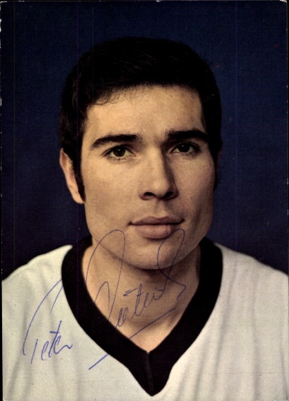 Ak Fußballer Peter Dietrich, Borussia Mönchengladbach, Autogramm, Werbung Melitta Bohnenkaffee