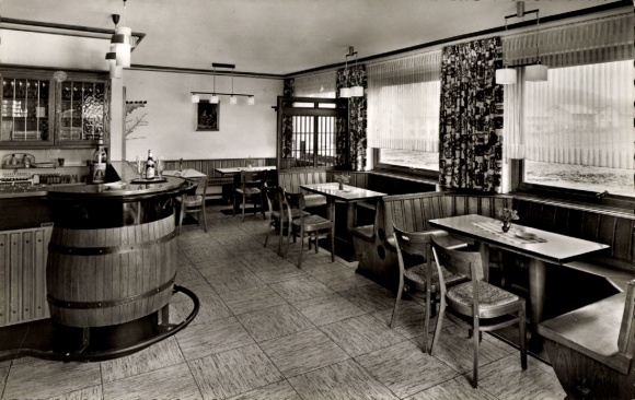 Postcard Bestwig in Sauerland, Hotel Grimme-Eck, interior, bar