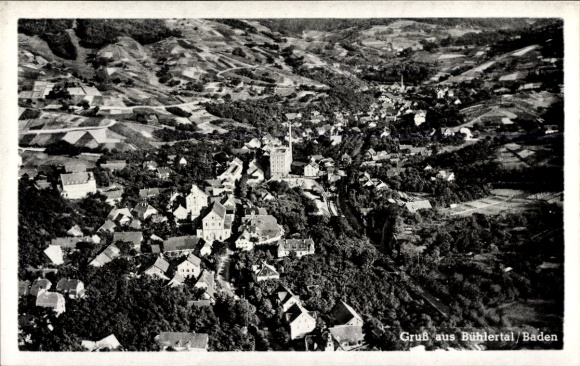 Ak Bühlertal im Schwarzwald, Fliegeraufnahme