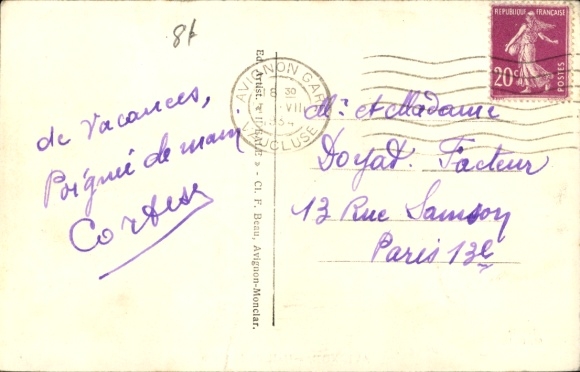 Postcard Avignon Vaucluse, station hall, tracks, travelers, architecture