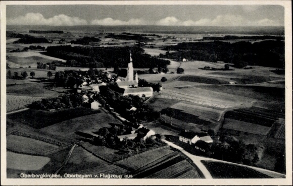 Ak Oberbergkirchen Oberbayern, Fliegeraufnahme