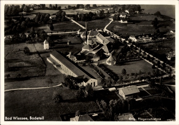 Postcard Bad Wiessee in Upper Bavaria, bathing area