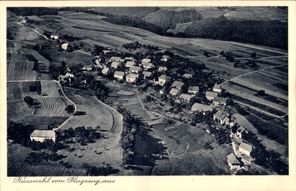 Ak Rüsswihl Rüßwihl Görwihl in het Zwarte Woud Baden, luchtfoto
