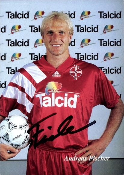 Autogrammkarte Fußballer Andreas Fischer, Bayer 04 Leverkusen, Autogramm