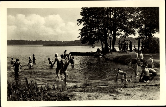 Postcard Köthen Märkisch Buchholz, Köthener See, swimming area