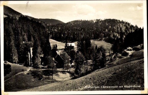 Ak Allerheiligen Oppenau im Schwarzwald, Aussicht auf Allerheiligen, Kloster-Ruine, Schwarzwaldla