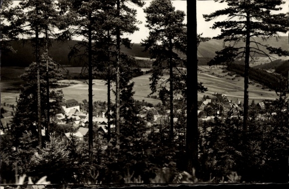 Postcard Meura in the Thuringian Forest, seen from the forest