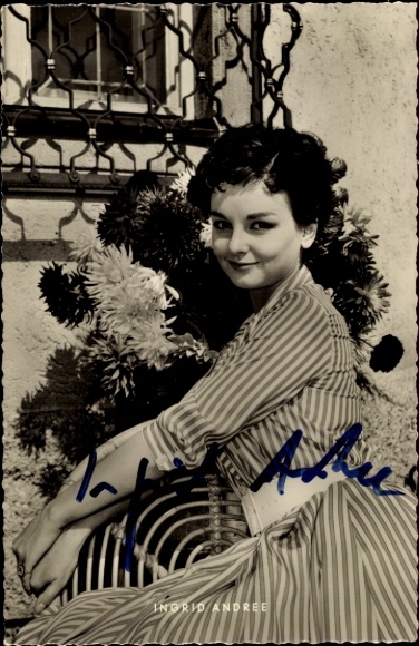 Ak Schauspielerin Ingrid Andree in Ein Stück vom Himmel, Portrait, Autogramm