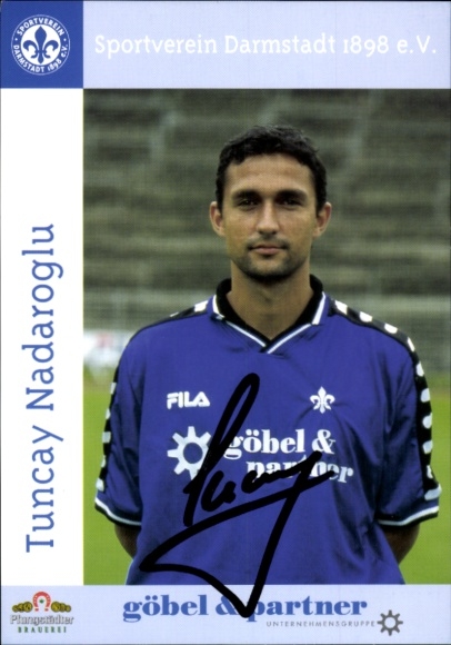 Autogrammkarte Fußballer Tuncay Nadaroglu, SV Darmstadt 98, Autogramm