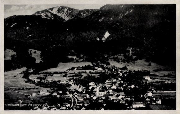 Ak Ohlstadt in Oberbayern, Fliegeraufnahme