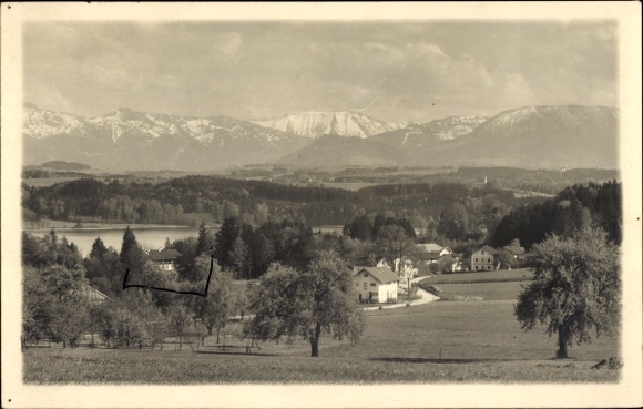 Postcard Krottenmühl Söchtenau am Simssee Upper Bavaria, Alps, panorama