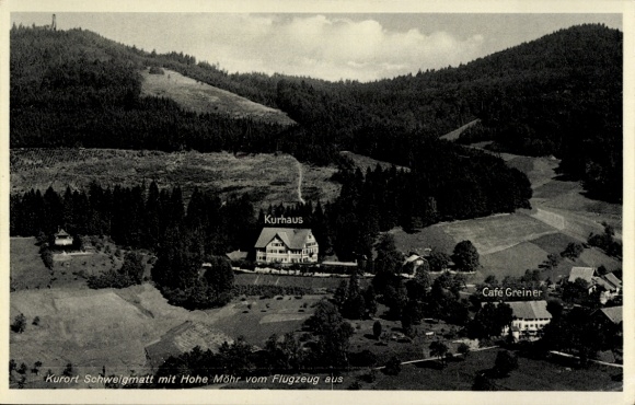 Postcard Schweigmatt Raitbach Schopfheim in Baden, Hohe Möhr, aerial photograph