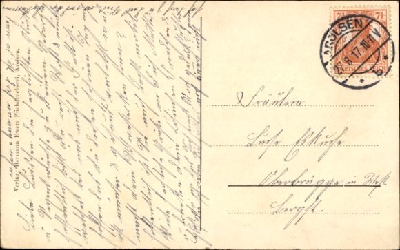 Postcard Bad Arolsen in Hesse, Arolsen market square, post office, Hotel zur Post