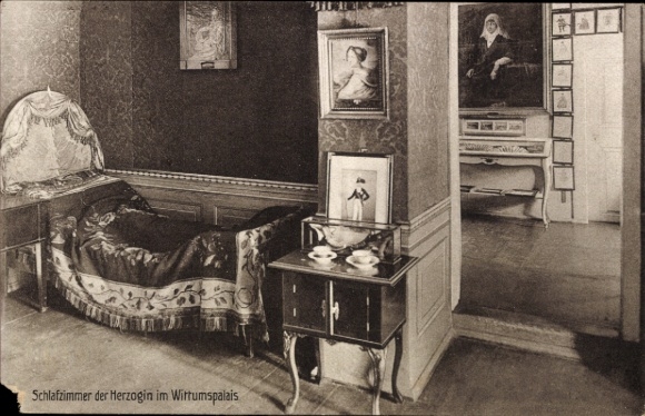 Ak Weimar in Thüringen, Schlafzimmer der Herzogin im Wittumspalais