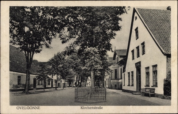 Postcard Ovelgönne in the Oldenburger Land Wesermarsch, Kirchenstrasse