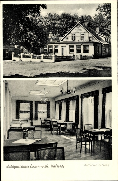Ak Walsrode im Heidekreis, Waldgaststätte Eckernworth, Inh. M. Koch