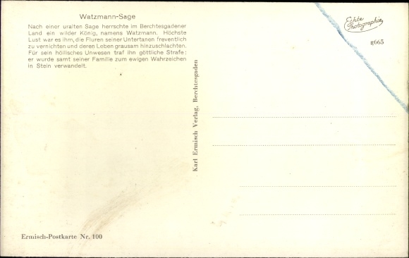 Artist PC Berchtesgaden in Upper Bavaria, Watzmann legend, mountain faces