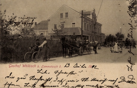 Ak Wölkisch Diera Zehren in Sachsen, Gasthof Wölkisch