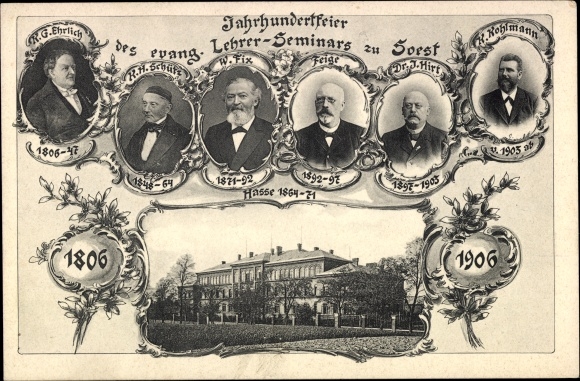 PC Soest in Westphalia, centenary celebration of the Protestant teachers' seminar in 1906, Kohlmann, Ehrlich