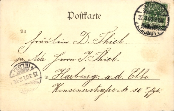 Postcard Hamburg Eimsbüttel, Eppendorfer Weg, business