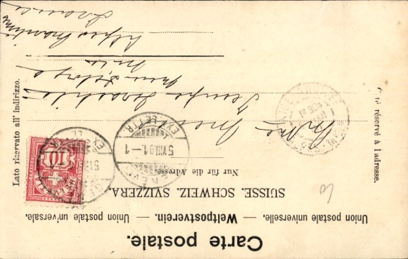 Judaica Postcard Geneva City Switzerland, Synagogue