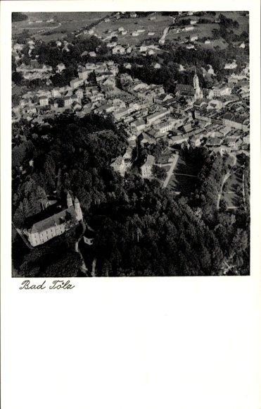 Postcard Bad Tölz in Upper Bavaria, aerial photograph