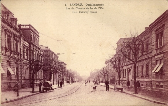 PC Landau in der Pfalz, Ostbahnstraße, Rue du Chemin de fer de l'Est, East Railway Street
