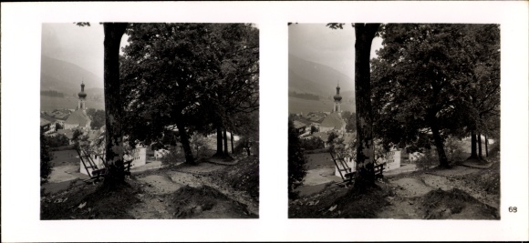 Stereo spatial image photo &quot;Traditionsgau Munich Oberbayern&quot; No. 68 Reit im Winkl
