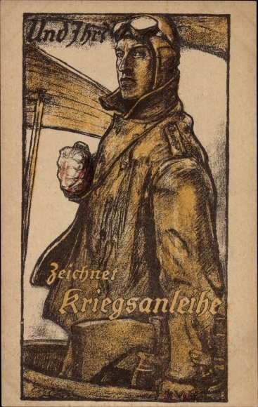 Artist PC Erler, And you?, Draws war bond, fighter pilot