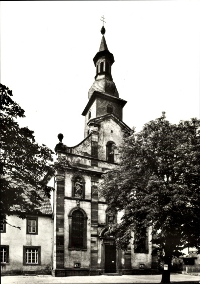 Postcard Dermbach in der Rhön Thuringia, Church