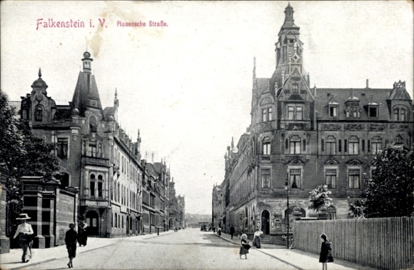 Ansichtkaart Falkenstein in de Harz, Plauensche Straße
