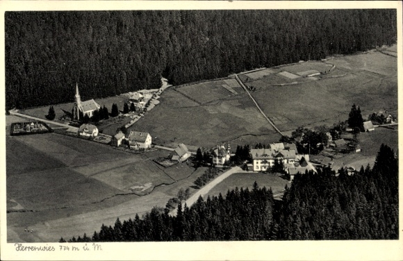Postcard Herrenwies Forbach in the Black Forest Baden, aerial photograph