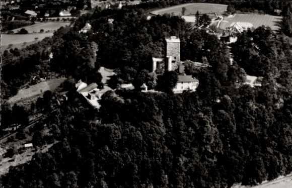 Postcard Östringen in Baden, aerial view of the mountain restaurant to the BOF, glass terrace, view of the R