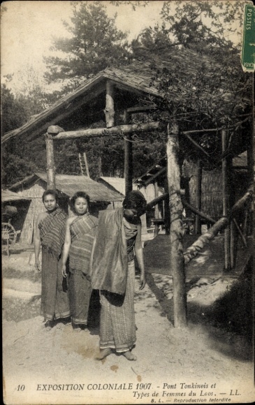 PC Exposition Coloniale 1907, Pont Tonkinois, Type de Femmes du Laos